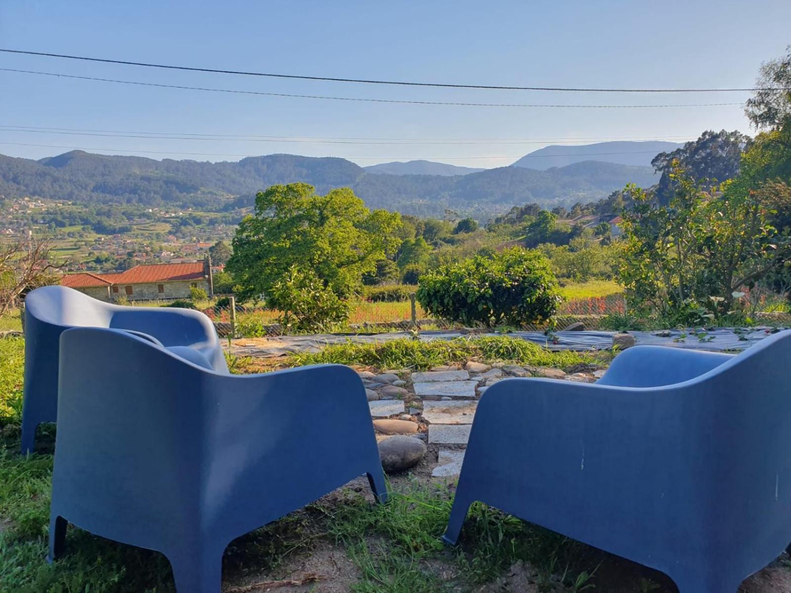 Casa Rural A Pousa Gondomar Con Piscina Villa Exterior foto