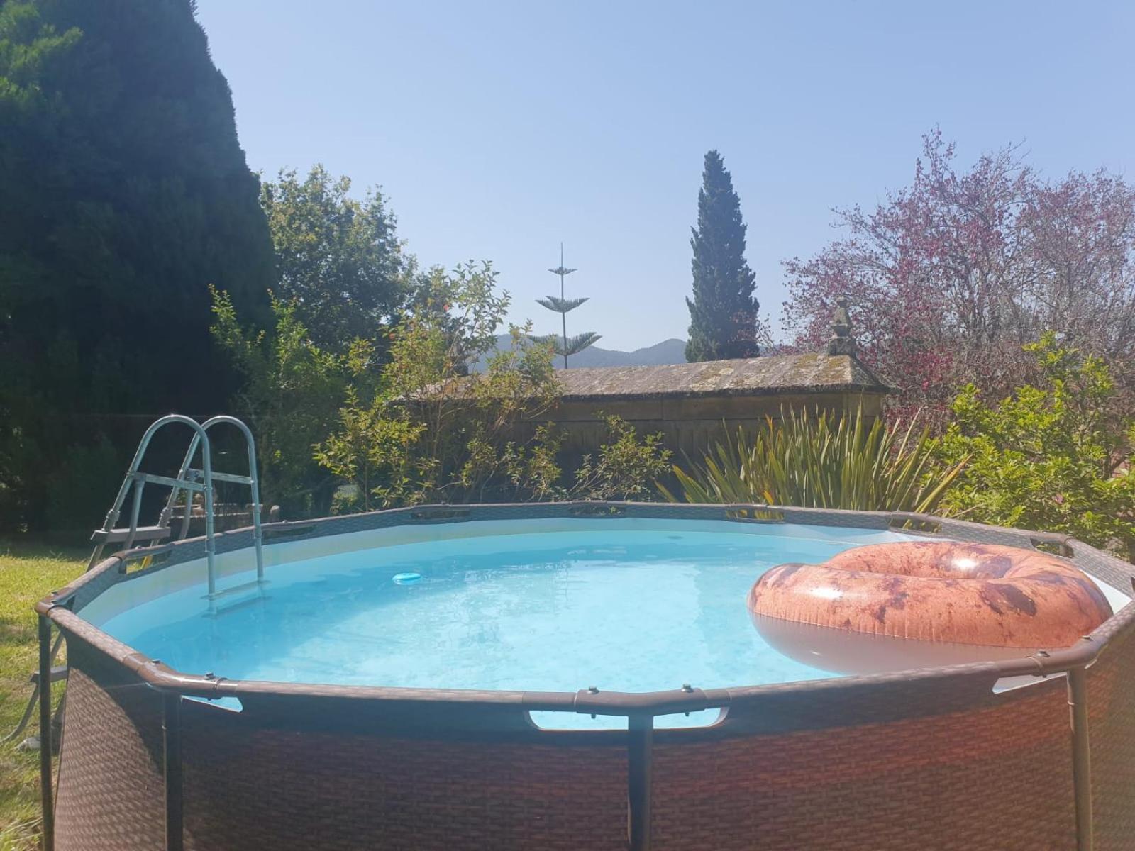 Casa Rural A Pousa Gondomar Con Piscina Villa Exterior foto