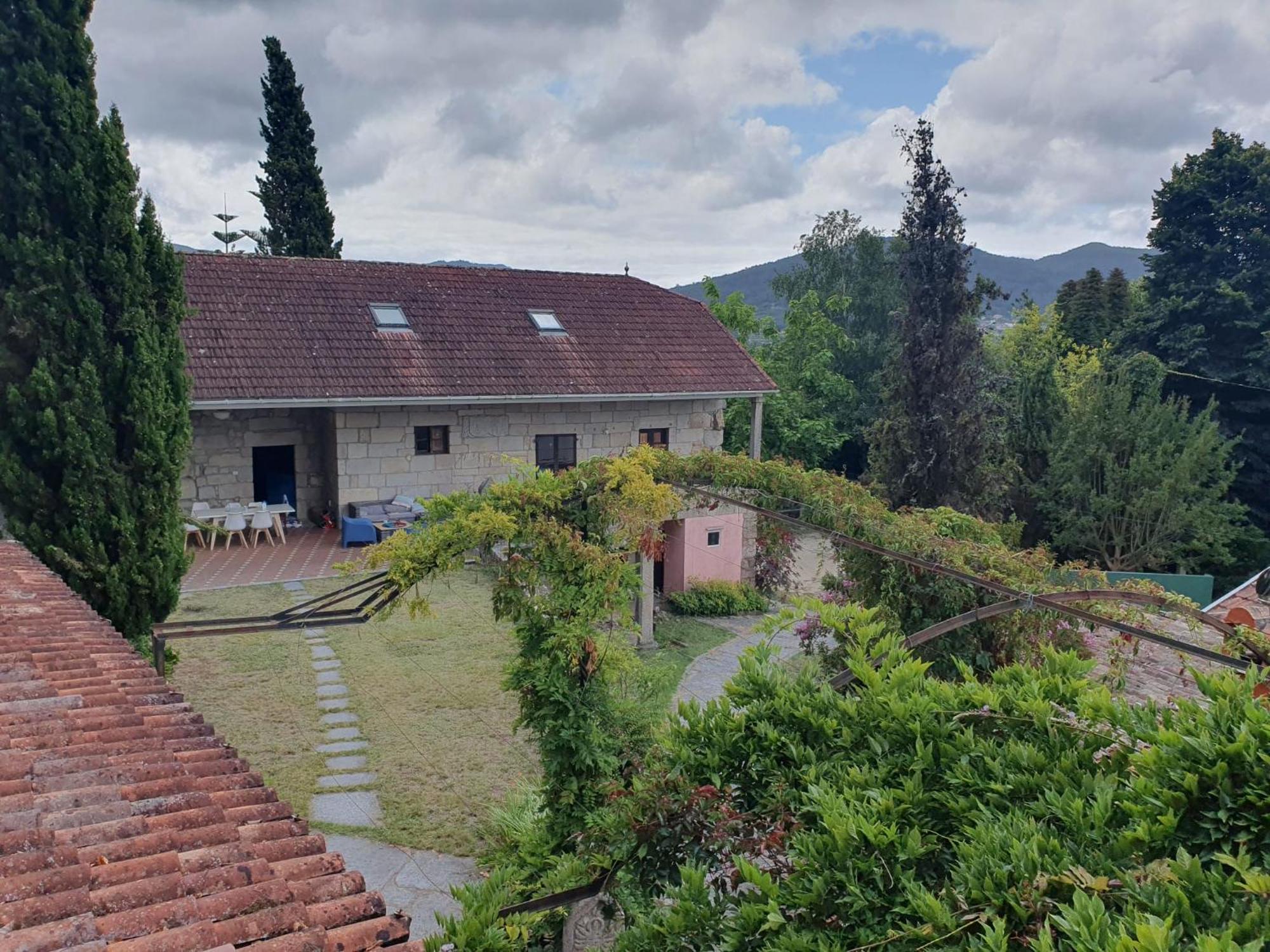 Casa Rural A Pousa Gondomar Con Piscina Villa Exterior foto